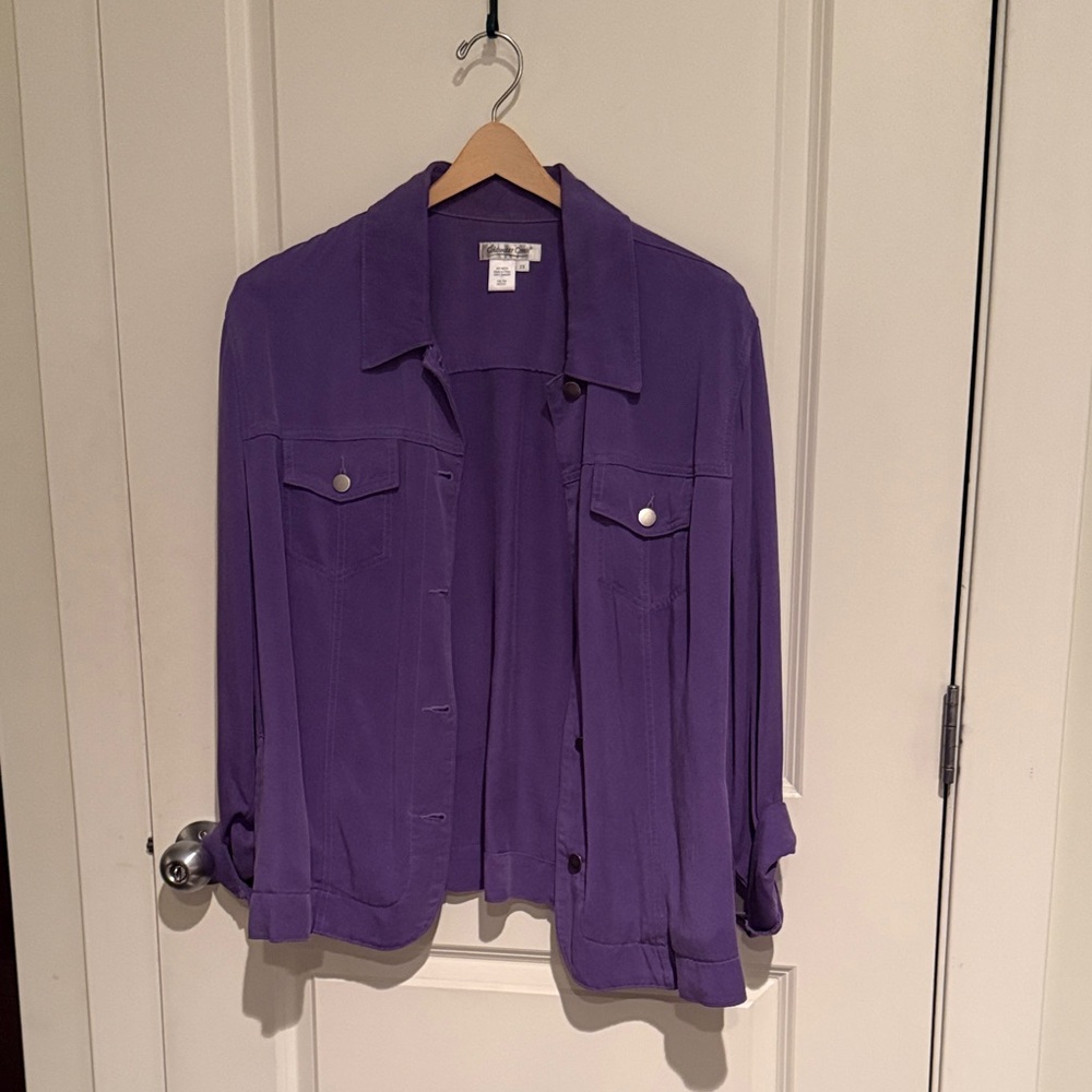 Coldwater Creek Purple lightweight Jacket